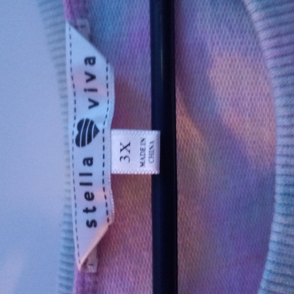 Tie Dye Stella Viva crop top 3X - Picture 2 of 4